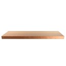 Zwevende oregon pine wandplank in de maat 1000x250x38mm, behandeld met lak.