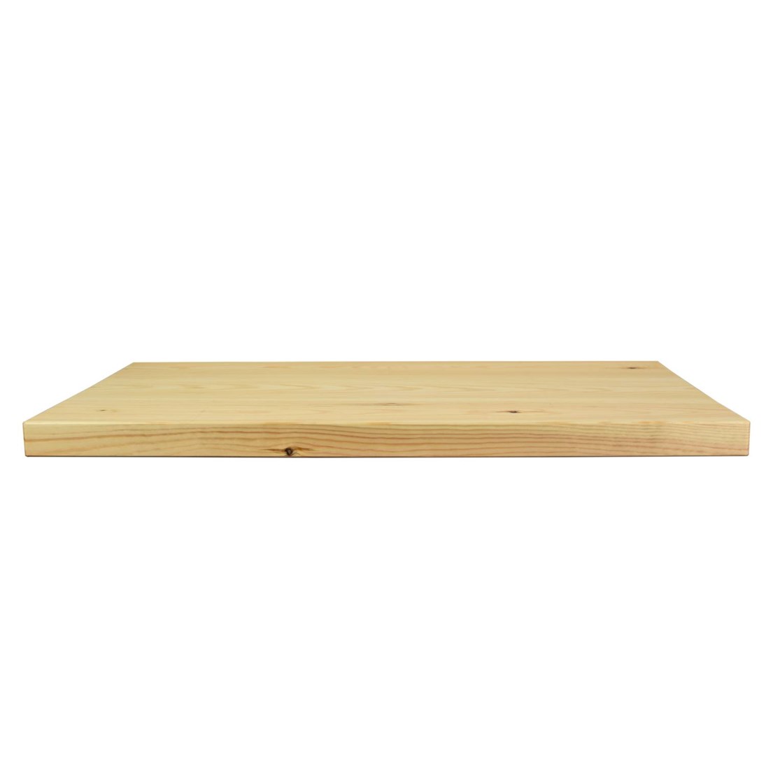 Zwevende grenen wandplank in de maat 780x392x40mm, behandeld met olie.